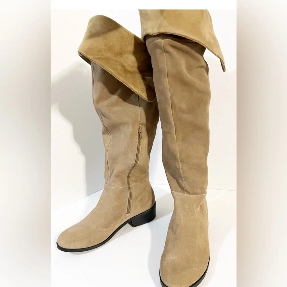 NEW SPORTO Felicia Waterproof Over Knee Suede Insulated Tan Boots Thermal